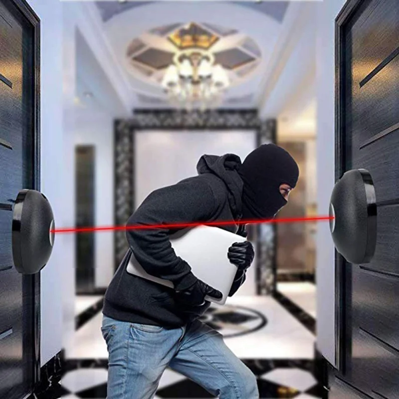 

1pc Infrared Alarm Detector External Positioning Alarm Detector Infrared Beam Sensor Barrier For Gates Doors Protection System