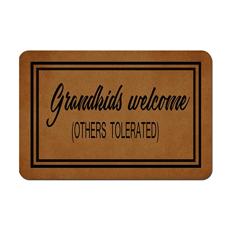 

Прямая поставка, коврик для входа в дом для внуков, добро пожаловать (другие терпимы), коврики для входной двери, Противоскользящий коврик