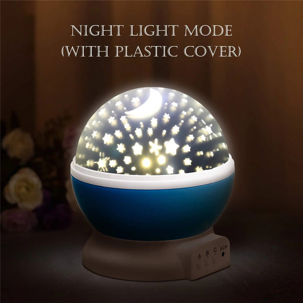 

LED Night Light Projector Star Moon Sky Rotating Battery Operated Bedside Lamp For Children Kids Baby Bedroom Nursery Gifts sky