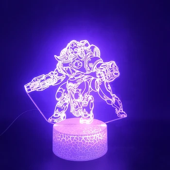 

3D Lamp Game Overwatch Hero Orisa Atmosphere Color Changing with Remote for Halloween Day Touch Sensor Led Night Light Lamp