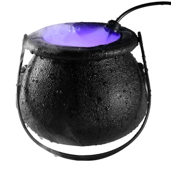 

Halloween Witch Pot Smoke Machine LED Humidifier Color Halloween Party DIY Decorations Scene Layout Prank Toy(EU Plug)