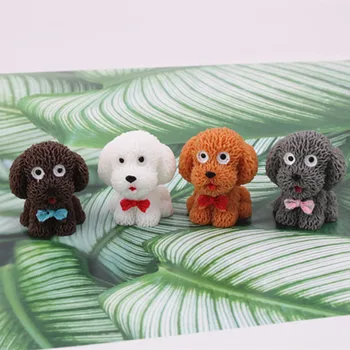 

4Pcs/Lot Slime Charms Pet Teddy Puppy Slime Accessories Beads Making Supplies With Drawstring Pouch For DIY Crafts Scrapbooki