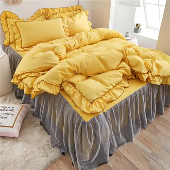 

Four-piece Set Cotton Bedding Article Princess Style GIRL'S Bed Wechat Business