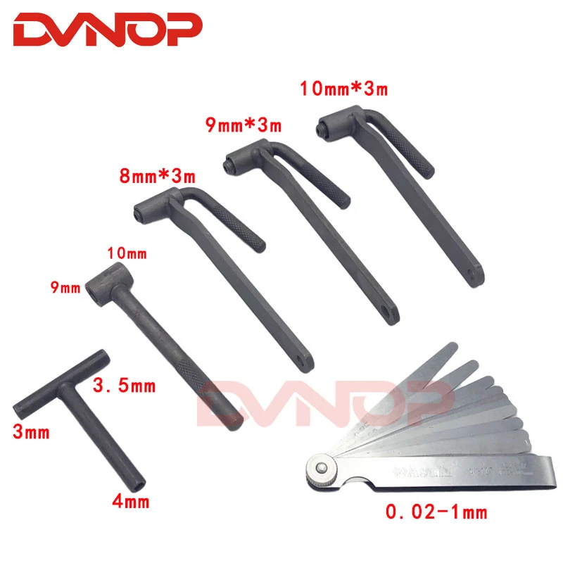 Llave inglesa de ajuste de de motor de motocicleta, herramientas ajuste de separación de válvula + manómetro 0,02 1| | - AliExpress