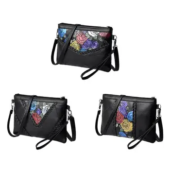 

New Fashion Handbag Skillful Manufacture Elegant Women Leather Clutch Bags Flower Crossbody Shoulder Handbag Phone Pocket