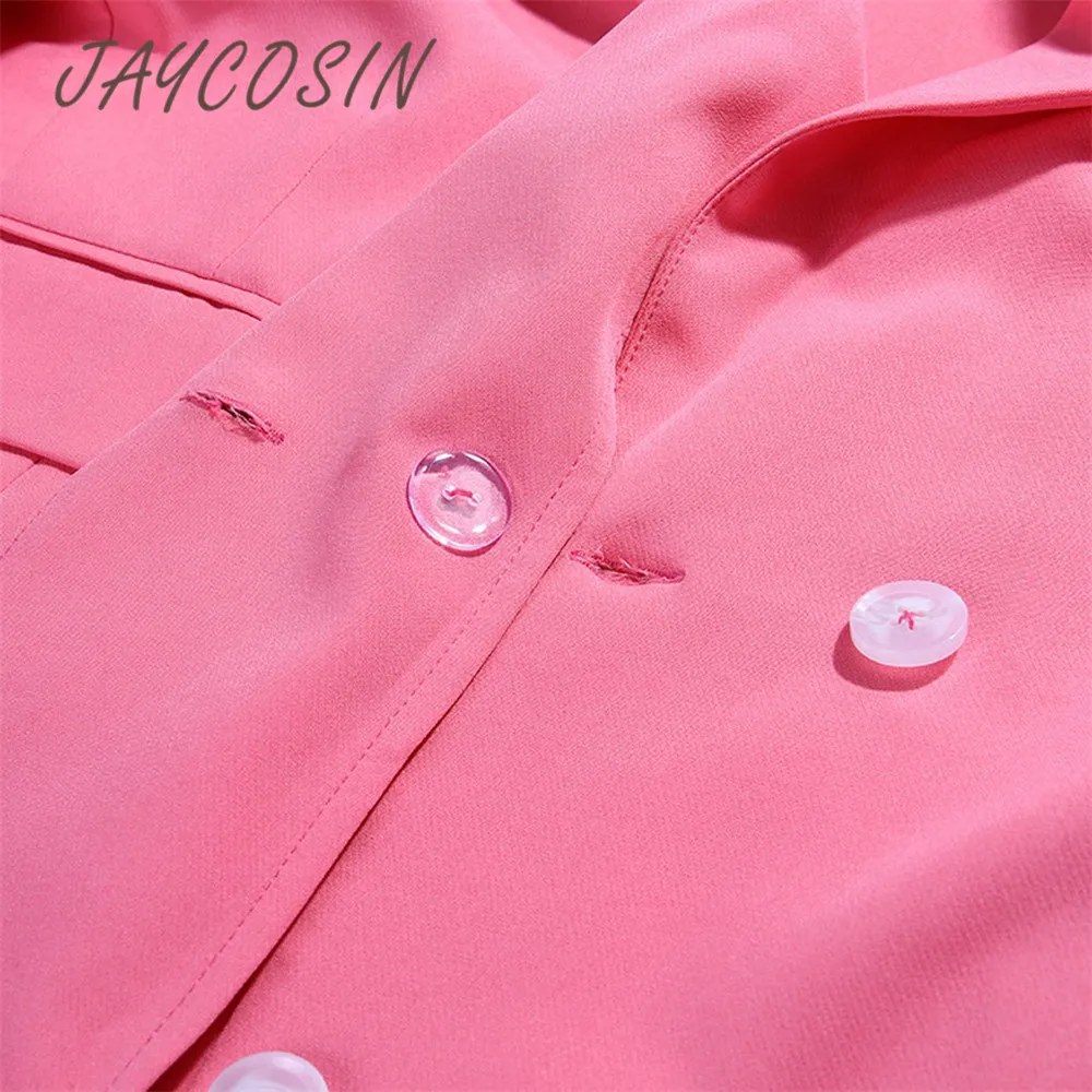 JAYCOSIN пальто Женская офисная одежда костюм женское длинное пальто с карманами на пуговицах пальто размера плюс Тонкий Блейзер Топы осенние блейзеры для женщин