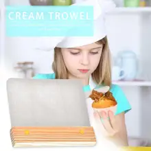 Скребок для теста из нержавеющей стали, резак для деликатного торта, пиццы, с деревянной ручкой, инструмент для выпечки теста, необходимые бытовые кухонные принадлежности