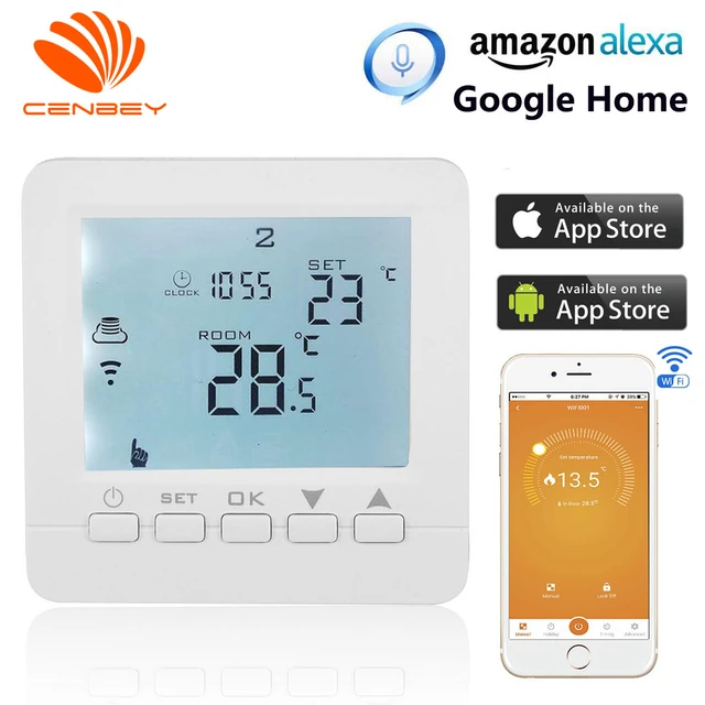 Wifi thermostat gas boiler underfloor heating thermostats smart heating  controller central heating room thermostat alexa - AliExpress