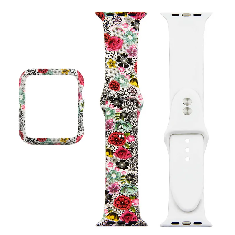 Ремешок и защитный чехол для смарт часов Apple Watch Series 6 5 4 3 2 1 браслет наручных iWatch 44