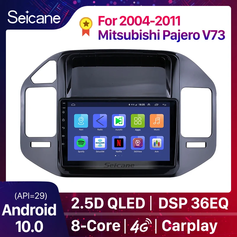 Автомобильная стереосистема Seicane 2 Гб ОЗУ Android 10 радио GPS-навигатор для Mitsubishi Pajero V73