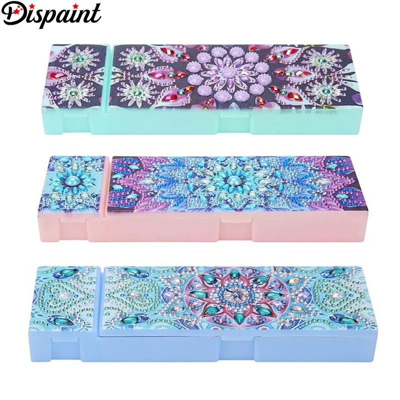 Dispaint 5d DIY алмазная живопись чехол для карандашей Мандала специальная форма