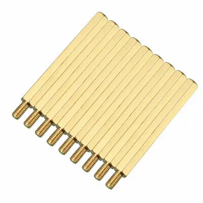 

20pcs M3 40+6mm Female Male Thread Brass Hex Standoff Spacer Screws PCB Pillar