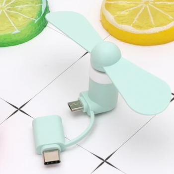 

2in1 Type C Micro USB Mini Fan Cooler for samsung HTC Cell Phone