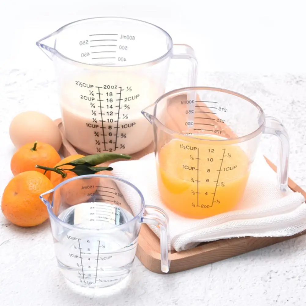 

150/300/600ml Handle Water Milk Egg Scale Graduated Measuring Cup Mug Measurement Tool for Baking Beaker Liquid Measure Jug Cup
