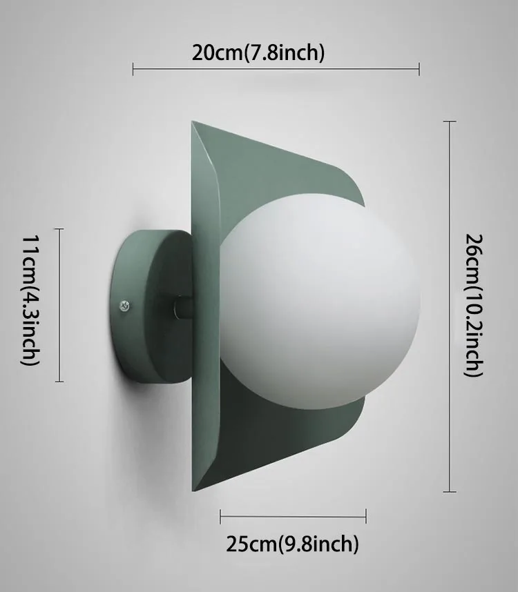 

Modern Nordic Colorful Macaron Candy Ball LED Wall Lamp Bedroom Bedside Light Balcony Courtyard Sconce Lights Wall Decor Art