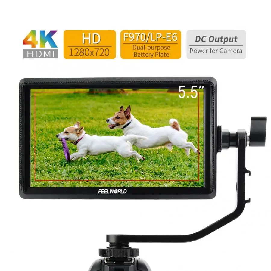 FEELWORLD S55 5.5 inch 4K HDMI Full HD 1280x720 IPS Camera DSLR Field Monitor