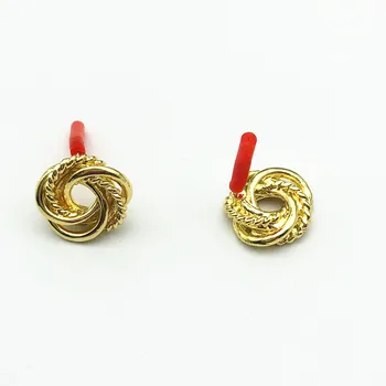 

New Arrival! 15mm 100pcs Zinc Alloy Twisted Round shape Ear Stud for Earring DIY Parts,Jewelry Accessories Findings & Component