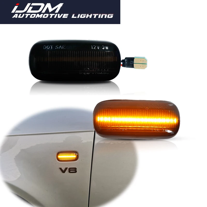 iJDM Amber yellow Side Marker Turn Signal Light Blinker Light For Audi