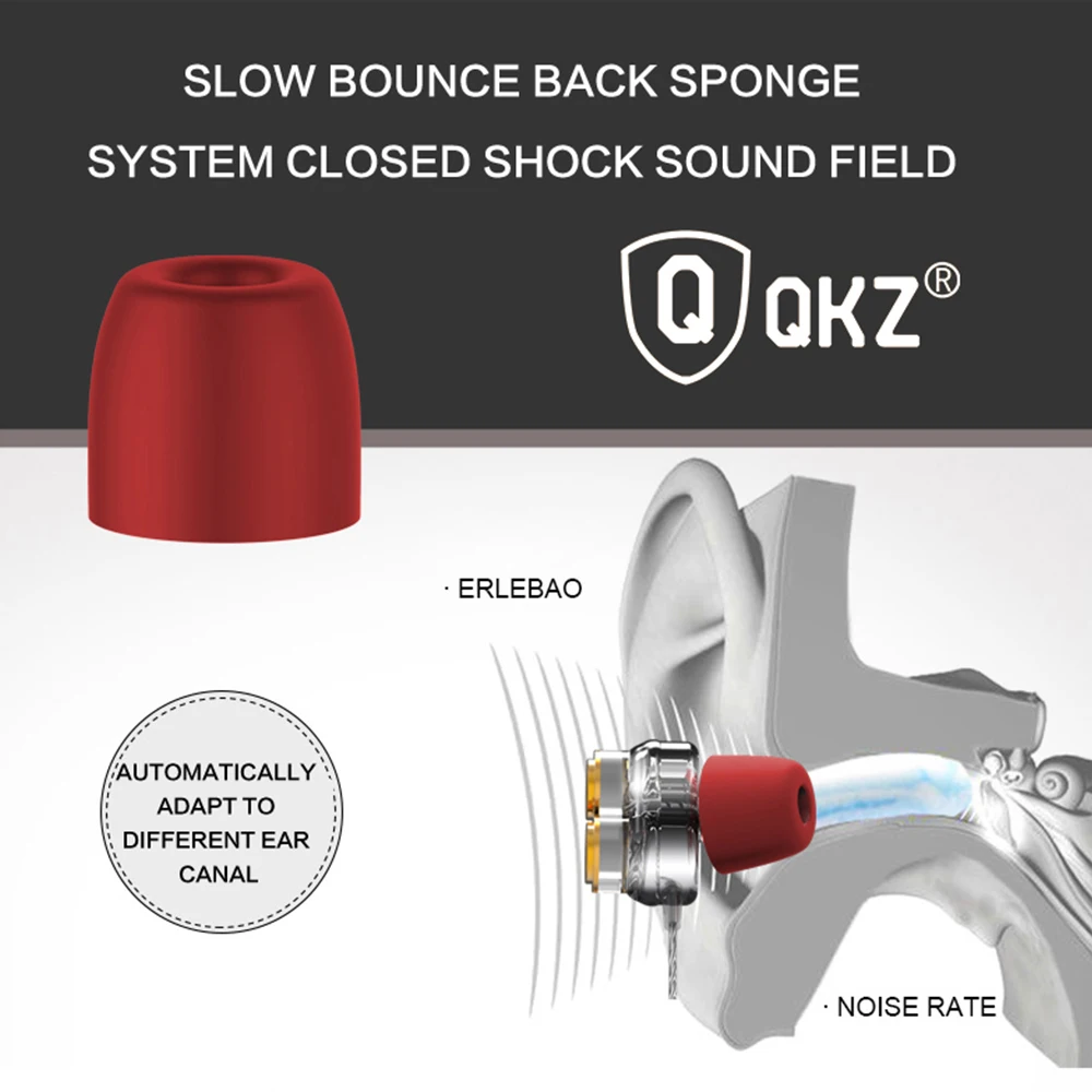 Натуральная QKZ KD7 наушники двойной драйвер спортивные с микрофоном ушной крючок 3
