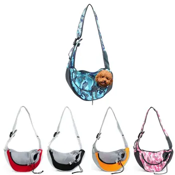 

Dog Carrier Bag Outdoor Travel Handbag Pouch Breathable Mesh Windproof Oxford Backage Pouch Sling Comfort Tote Shoulder Bag