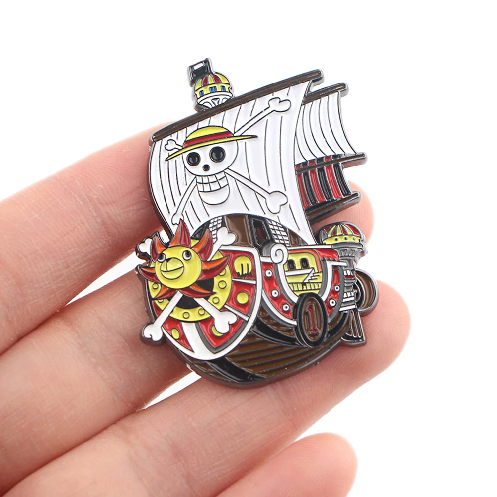 DZ1179 Anime Pirate Ship Enamel Pins and Brooches for Women Fashion Lapel Pin Backpack Bags Badge Friend Kids Gifts | Украшения и