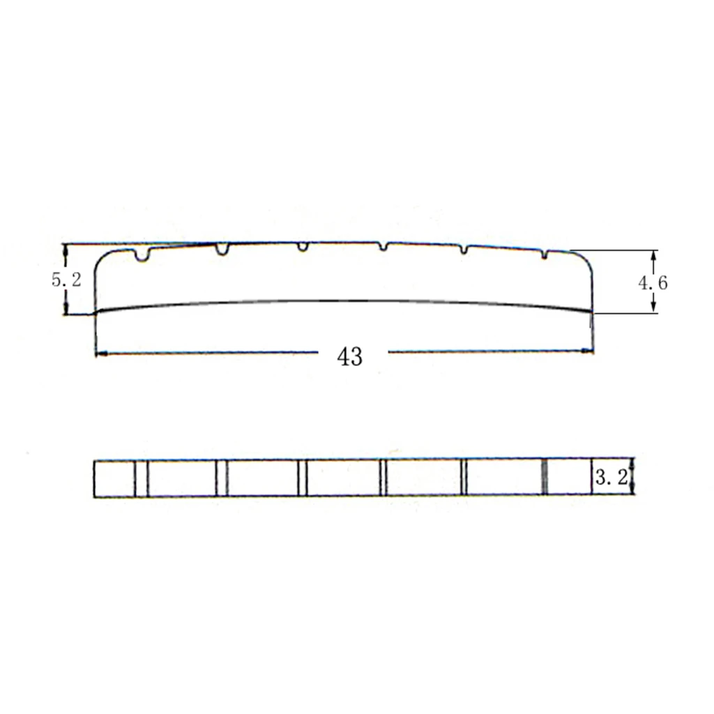 Acoustic Guitar Slotted Nut Brass String Instrument Accs For 6-String Guitar