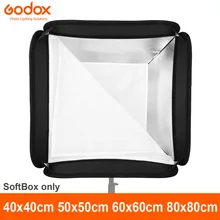 Godox – boîte à lumière pliable, 40x40cm, 50x50cm, 60x60cm, 80x80cm, pour Flash Speedlite, pour support de type S S2, compatible avec support Bowens elinchrome 