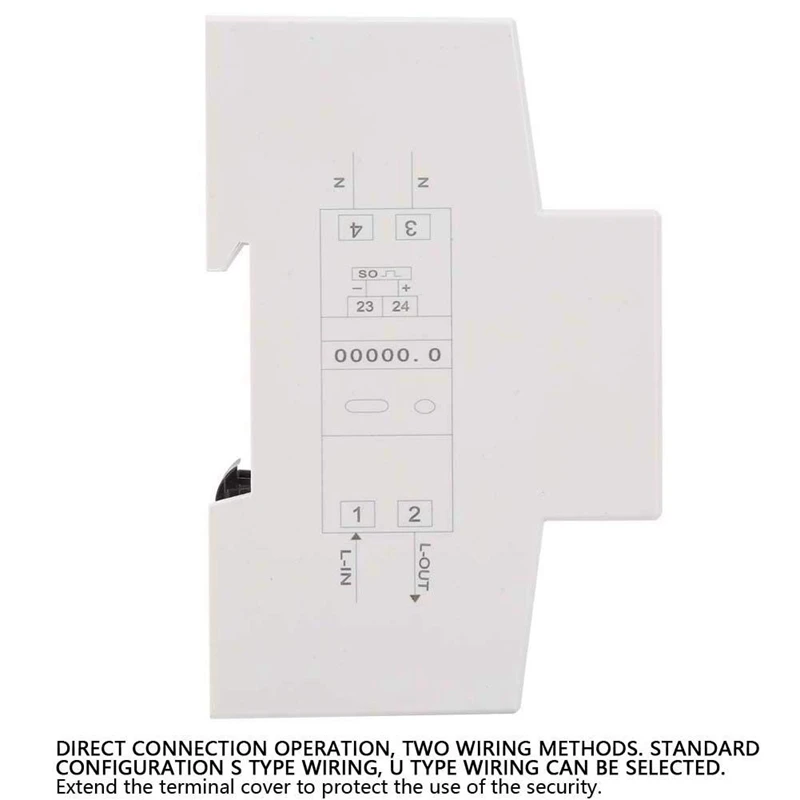 TOP DDM35S Digital Energy Meter Single Phase 2P DIN Rail Electricity Power Consumption Wattmeter Energy Meter 10-40A