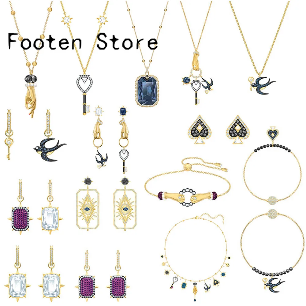 SWA Fashion Ladies Jewelry Charming Exquisite TAROT MAGIC Fine Earrings Necklaces Bracelets Set Party Gifts | Украшения и