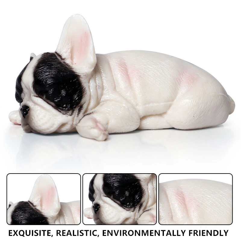 Children's Simulation animal model French Bulldog Dozing Bulldog Collection gift Toy model