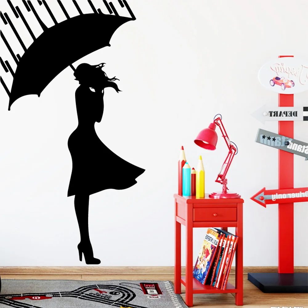 Cartoon Girl Home Decorations Pvc Decal For Living Children's Room Waterproof Wall Art Adesivo De Parede Vinilo Decorativo | Дом и сад