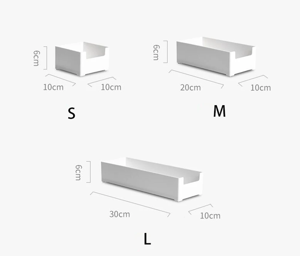 Пластик ящик для хранения Кухня с выдвижными ящиками лотки для организаторов стол разделители секций многоцелевое нижнее белье Органайзер для косметики