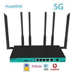 Huastlink – routeur WiFi 5G haute vitesse, avec carte SIM, 1200Mbps, double bande, 4 LAN, OpenWrt, HC2103 