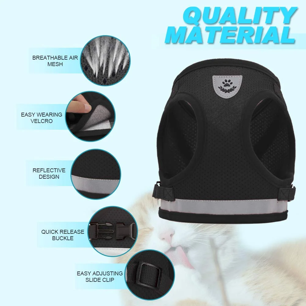 Breathable Cat Harness-Reflective Leash