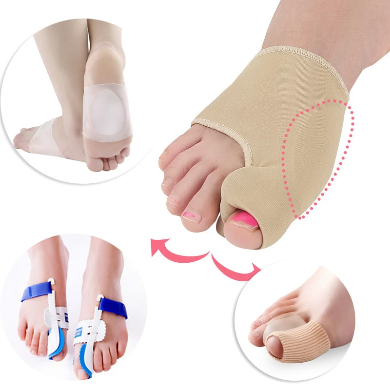 

Bunion Thumb Protector Toe Separator Hallux Valgus Corrector Bunion Straightener Silicone Cushion Pad Insoles Heel Forefoot