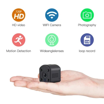 

720P HD Mini Wifi IP Camera Motion Detection Night Vision Audio Video Recorder Cam for Home Office Baby Monitor