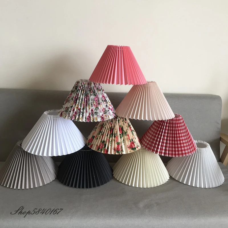 New Pleats Lampshade For Table Lamp Standing Lamps Japanese Style Pleated Lampshade Creative Desk Lamp Shade Bedroom Lamps E27 Led Table Lamps Aliexpress