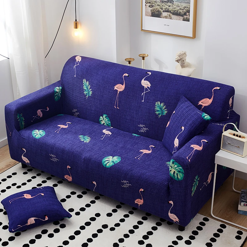 flamingo Цветочные секционные эластичные Чехлы для дивана, чехлы для диванов, современные универсальные чехлы для диванов для гостиной, эластичные чехлы для кресла в форме L - Цвет: flamingo