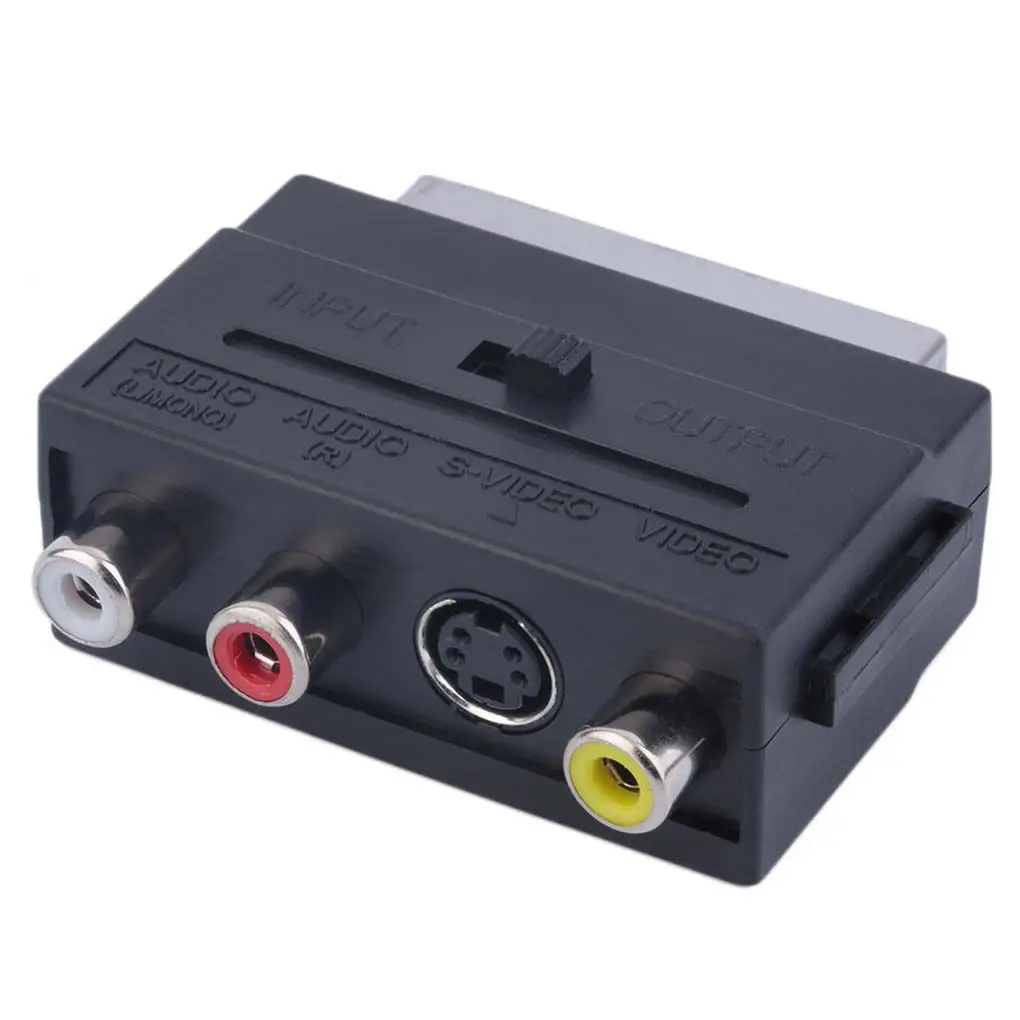 21Pin Переходник SCART на 3RCA адаптер RGB Scart Композитный RCA S-видео AV ТВ аудио |