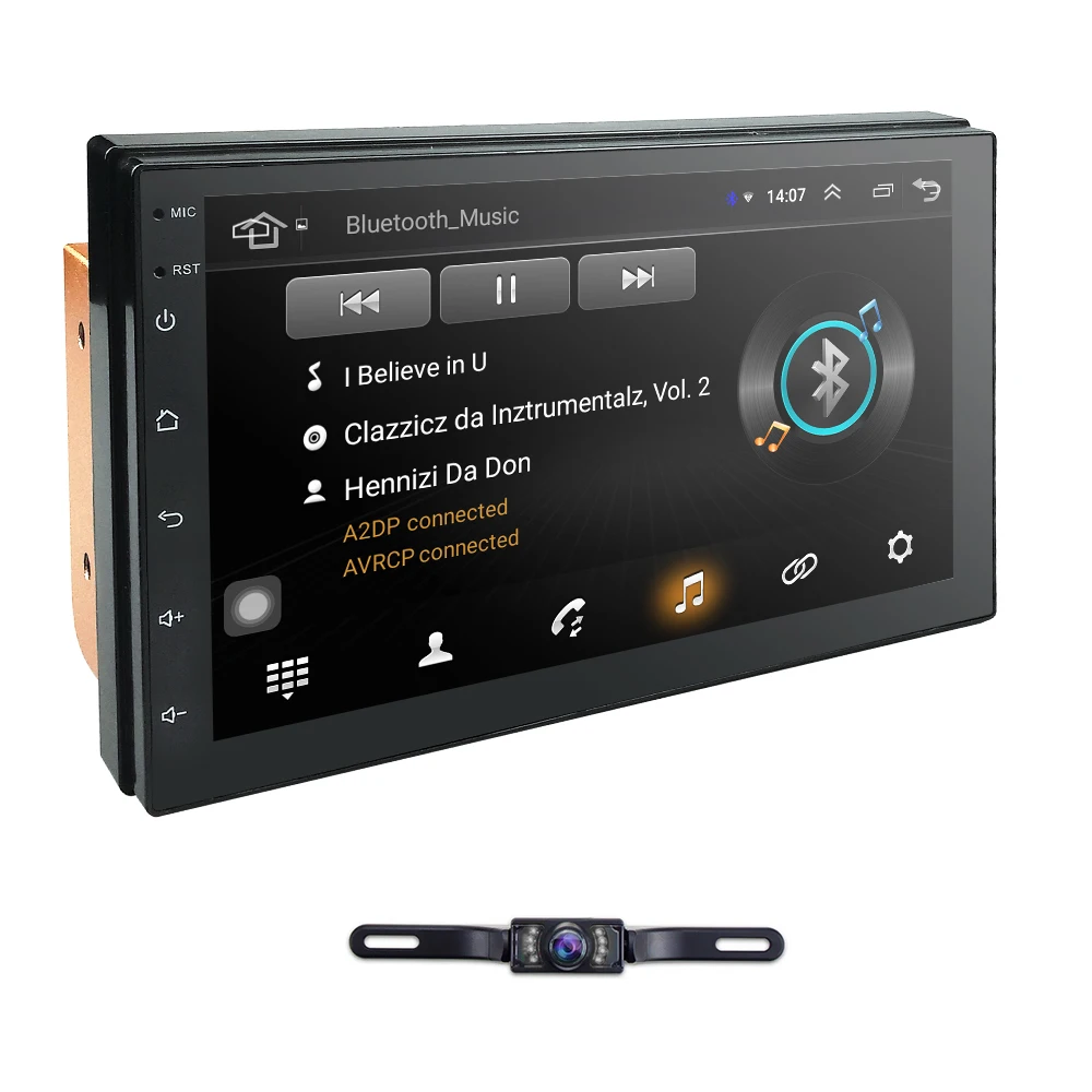 Perfect New Universal 2 Din 7" Car Multimedia Auto radio Touch screen Bluetooth GPS Stereo USB FM DVR TPMS OBD2 Free Backup Camera 1