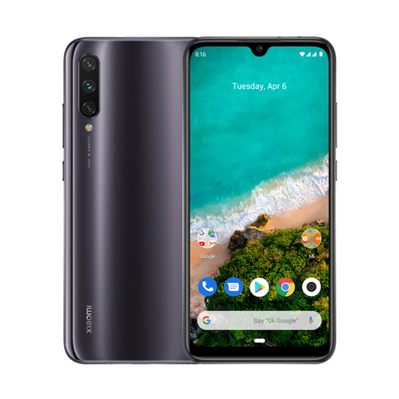 Глобальная версия Xiaomi mi A3 mi A3 4GB 128GB Смартфон Snapdragon 665 48MP Тройная камера s 32MP селфи камера 4030mAh - Цвет: Черный