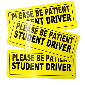 

2019 Student Driver Magnet Safety Sign Vehicle Bumper Magnet Car Vehicle Reflective Sign Sticker Bumper For New Drivers New