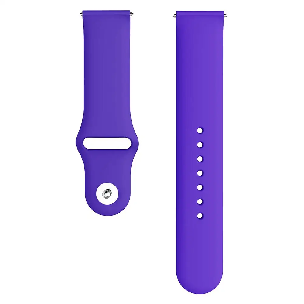 20 мм силиконовый ремешок для часов для samsung Galaxy Active gear S2 Garmin Vivoactive 3 Amazfit часы ремешок аксессуары - Цвет: Purple