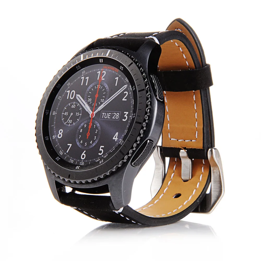 Кожаный ремешок для Samsung Galaxy Watch 46 мм браслет huawei watch gt 2/Galaxy S3 Classic Frontier 22 мм|Ремешки