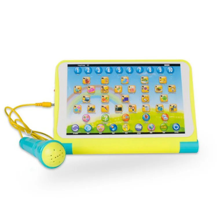 

Direct Wholesale Early Learning Machine Cartoon Microphone Children English Learning Machine Tablet PC-Standing Early Learning S