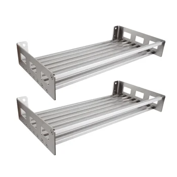 

Kitchen Bathroom Storage Shelf Single Layer Stainless Steel Storage Rack