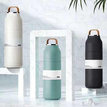 

1pcs Portable Vacuum Insulated Water Bottle With Handle Stainless Steel Outdoor Sports Bottle Flask Travel Water Bottle 350ml