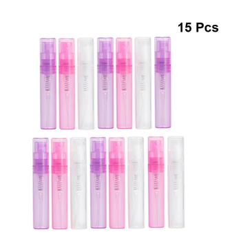 

15pcs Small Spray Bottles Perfume Sub Bottles Makeup Sample Containers Cosmetic Bottles for Home Outdoor (2ml Random Color)