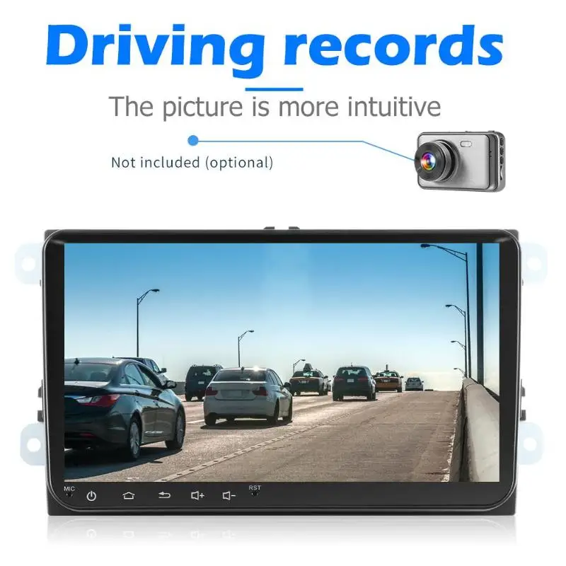 SWM Android 9,0 автомобильный стерео MP5 плеер gps навигация 9 дюймов сенсорный экран Bluetooth WiFi RDS AM FM радио в приборной головке блока для VW