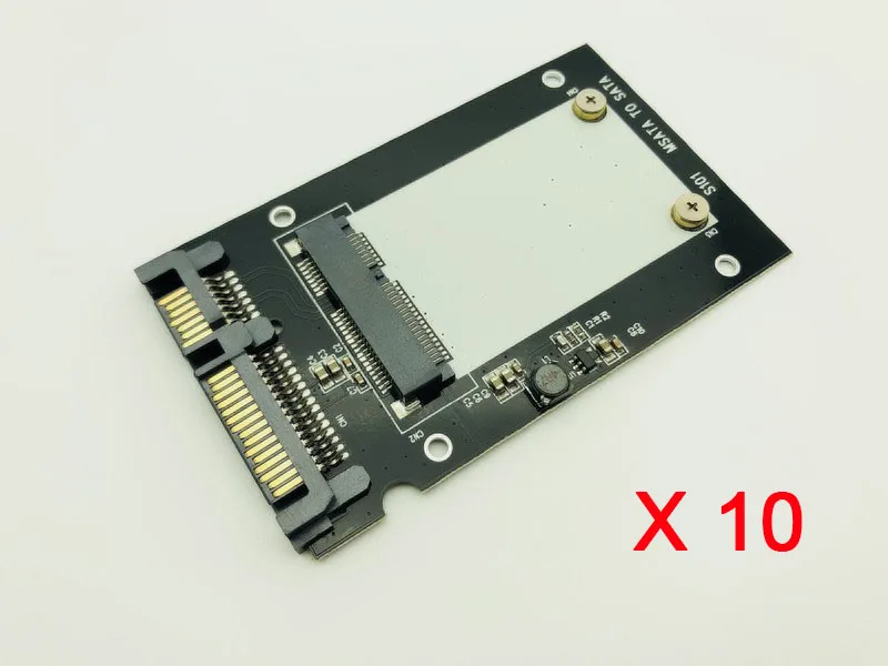 10 шт. mSATA SSD 2," жесткий диск SATA конвертер адаптер карты plug and play 50 мм x 30 мм для Windows XP/7/8/10/Vista/Linux и Mac OS